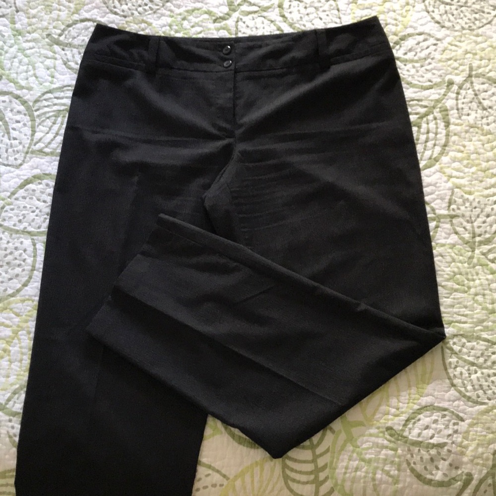 Dark gray slacks